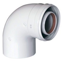 Коаксиальный отвод 90°, диам. 60/100 мм, без муфты , KHG71410151 - KHG71410151
