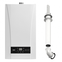 Комплект базовый котёл BAXI ECO Nova 14 F (двухконтурные) + дымоход - komplekt100021539+MT71413611+MT71410141+KHG71401771x2шт